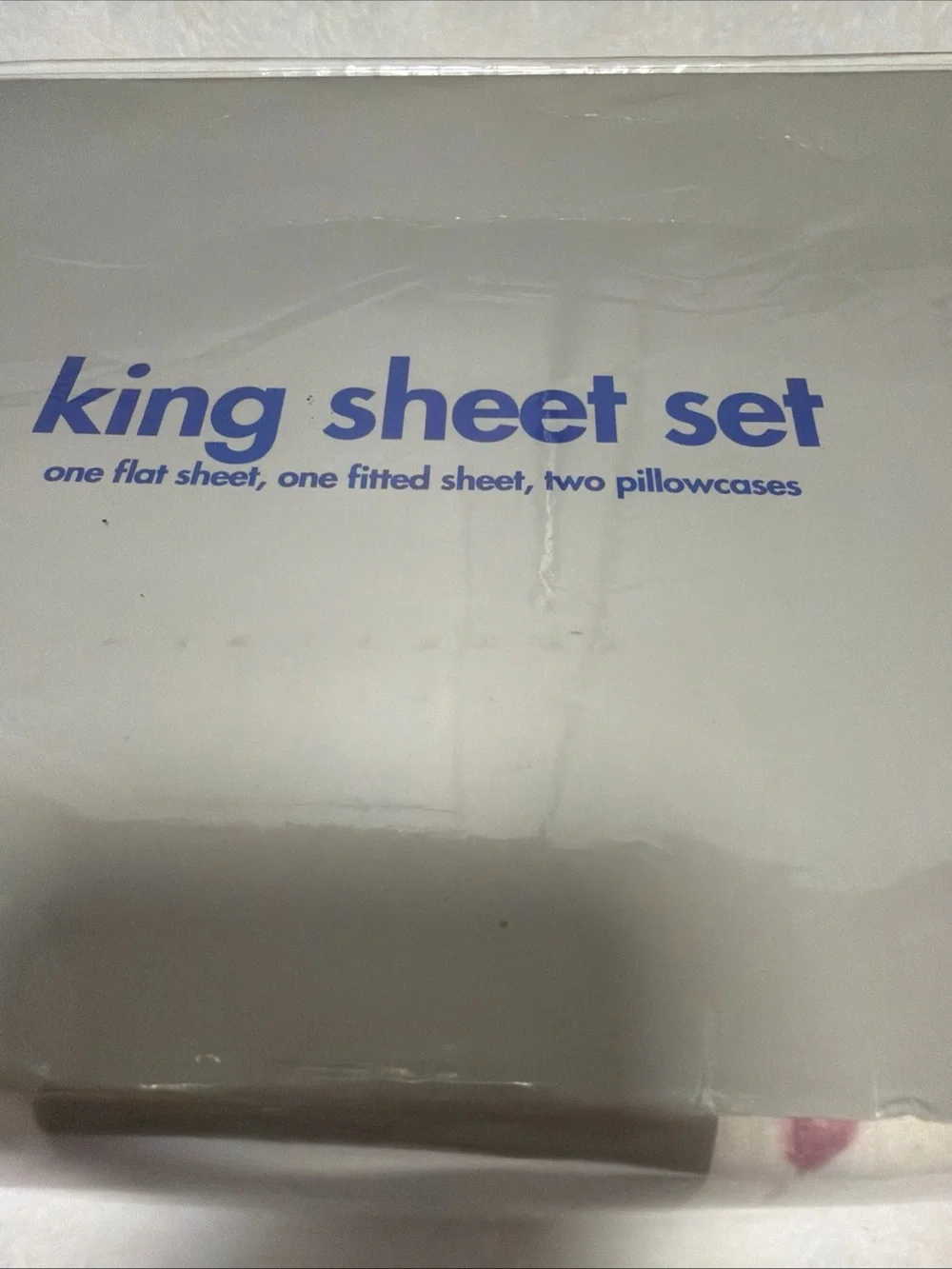 Flannel King Sheet Set - Pink & Blue Floral on Cream